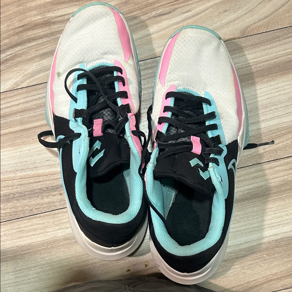 Nike Men's Sneakers in Pink, Black, and White